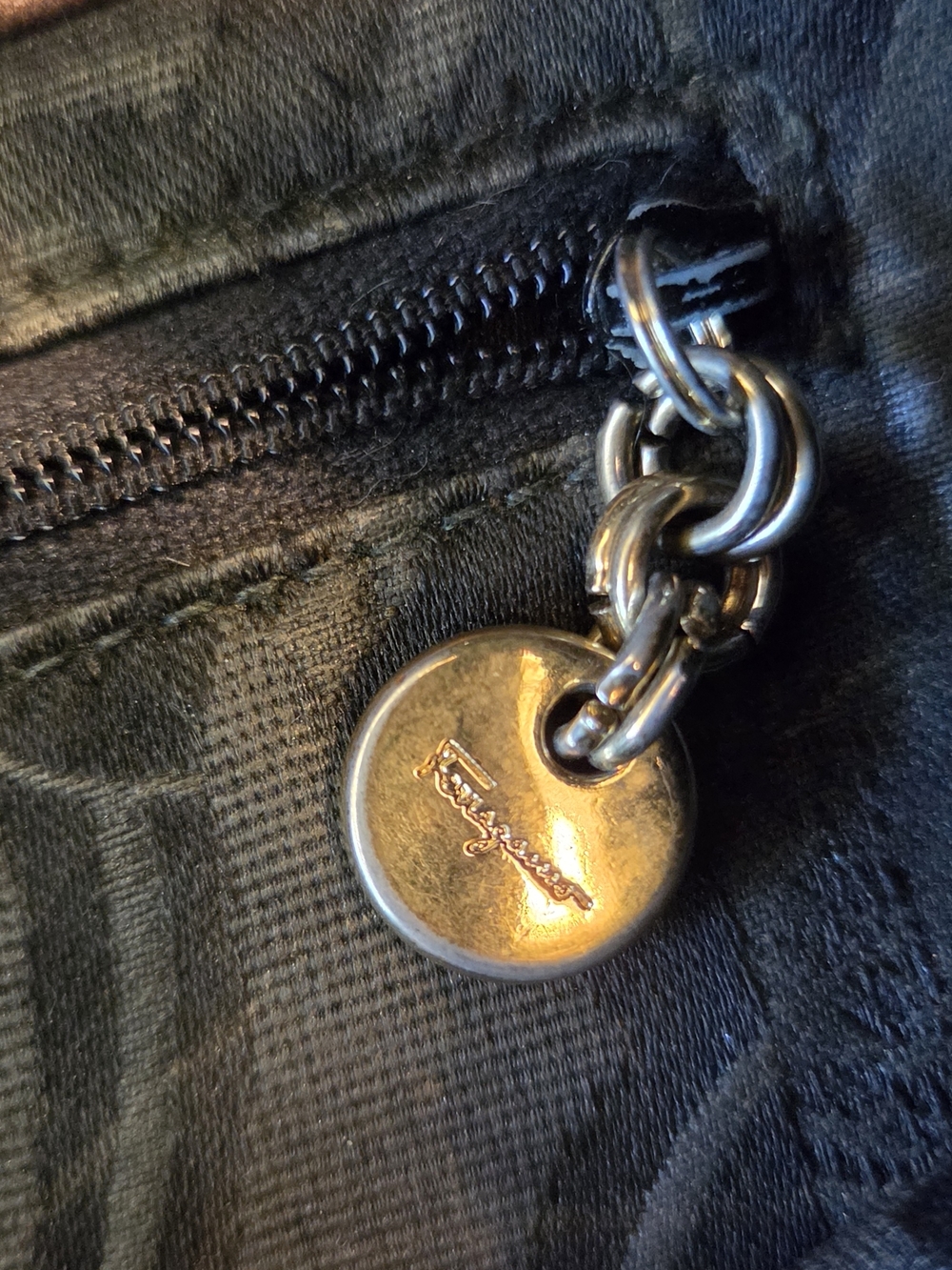 Ferragamo Brown Crochet & Leather Hobo Bag - Picture 7 of 9